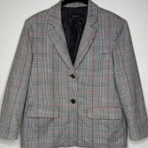 ZARA OVERSIZED PLAID BLAZER ZW COLLECTION Women’s Size M Career Officecore